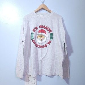 Vintage Santa Claus Christmas Shirt Scary Horror Santa Mens Size 2XL Made In USA